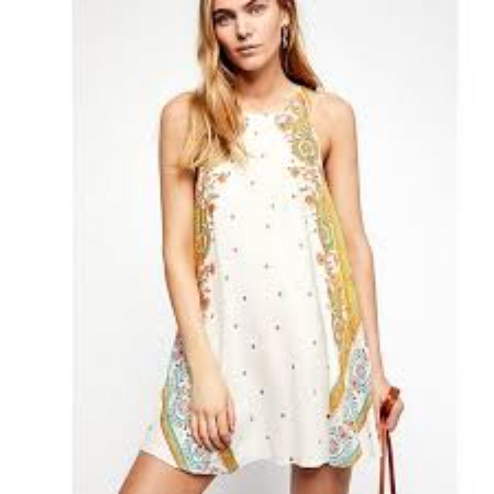 Intimately By Free People Darjeeling Floral A-line Boho Resort Mini Dress Size S